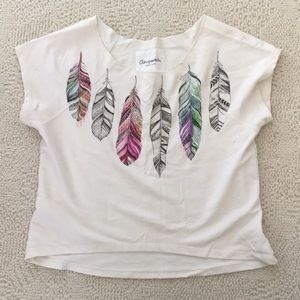 Aéropostale boxy scoop neck top